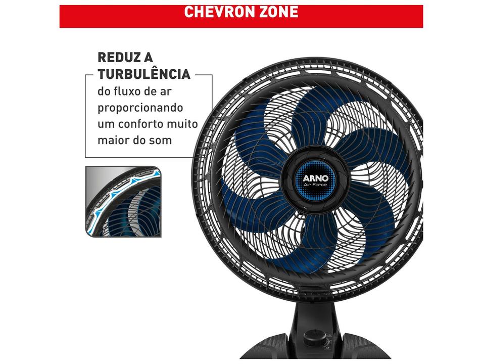 Ventilador de Mesa Arno Air Force VA46 40cm 6 Pás 3 Velocidades Preto e Azul Escuro 2720018897 - 3