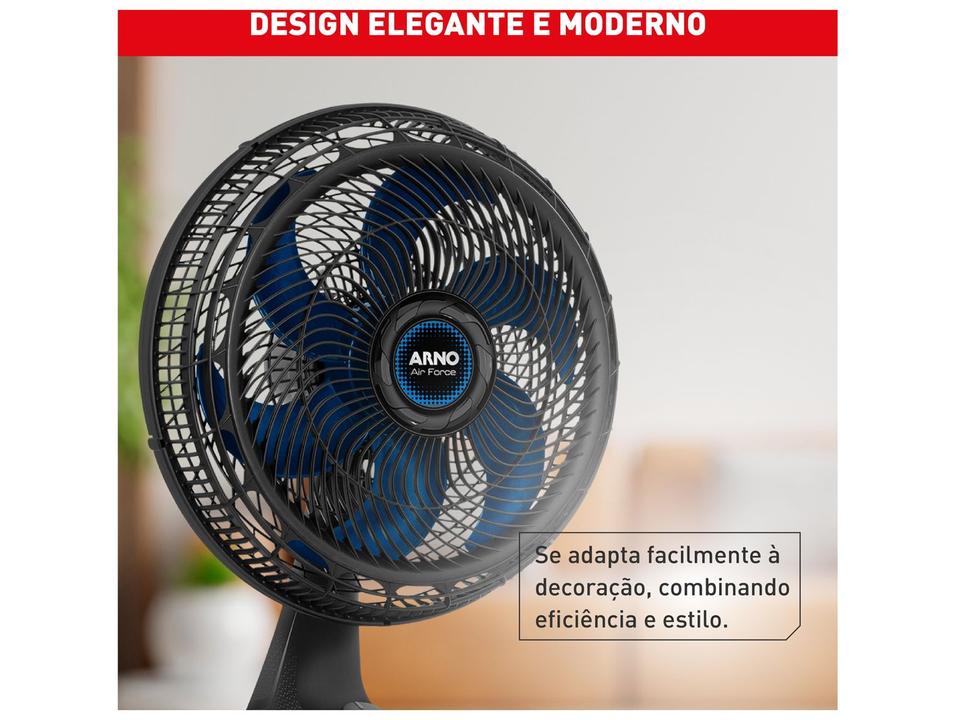 Ventilador de Mesa Arno Air Force VA46 40cm 6 Pás 3 Velocidades Preto e Azul Escuro 2720018897 - 7