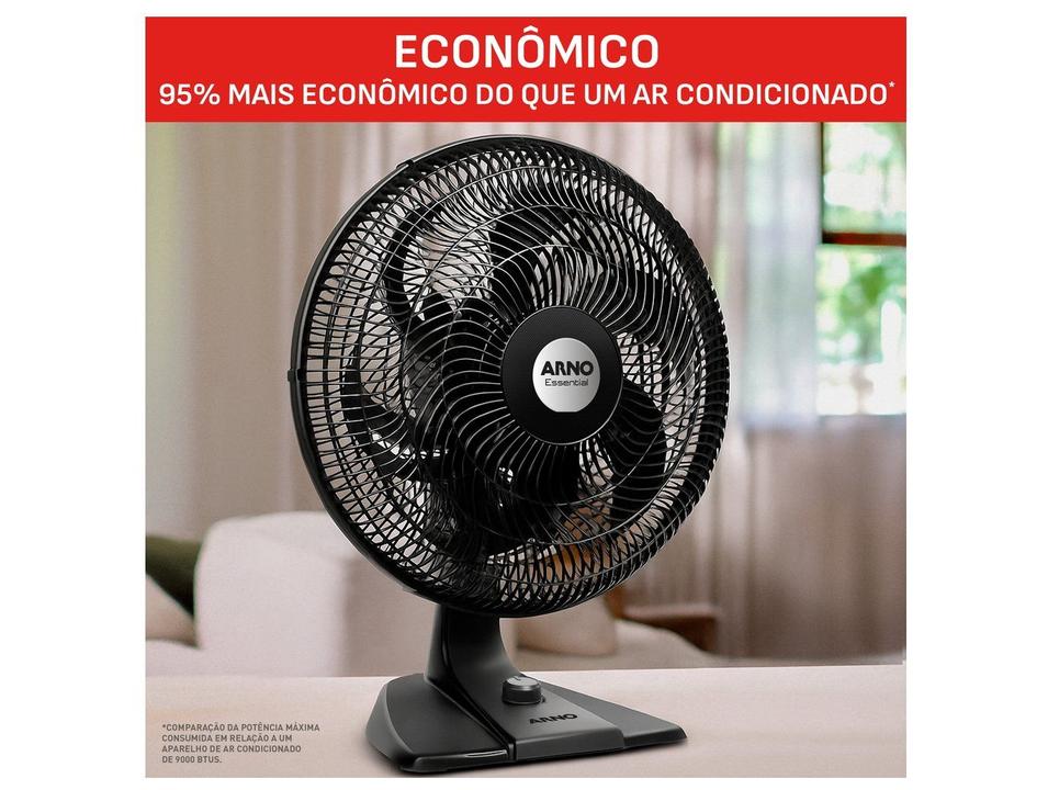Ventilador de Mesa Arno Essential VE2E 40cm 6 Pás 3 Velocidades Preto - 7