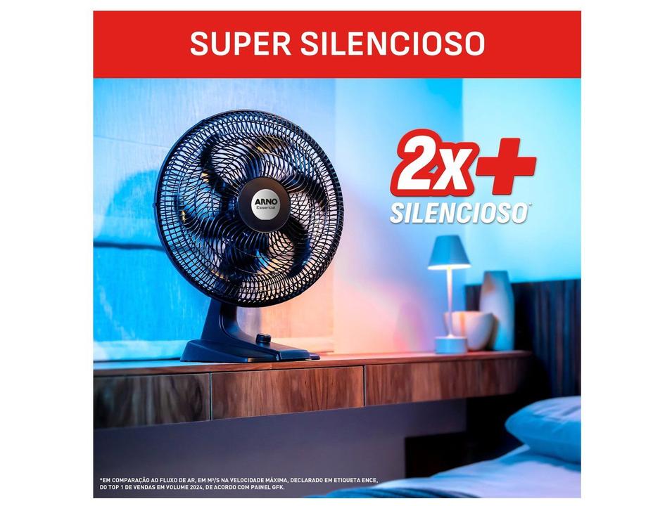 Ventilador de Mesa Arno Essential VE2E 40cm 6 Pás 3 Velocidades Preto - 2