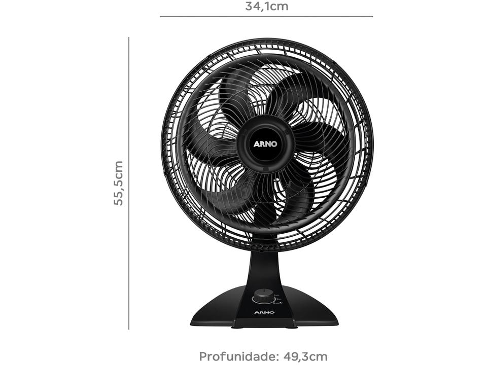 Ventilador de Mesa Arno VF49 Turbo Force - 40cm 3 Velocidades - 110 V - 16