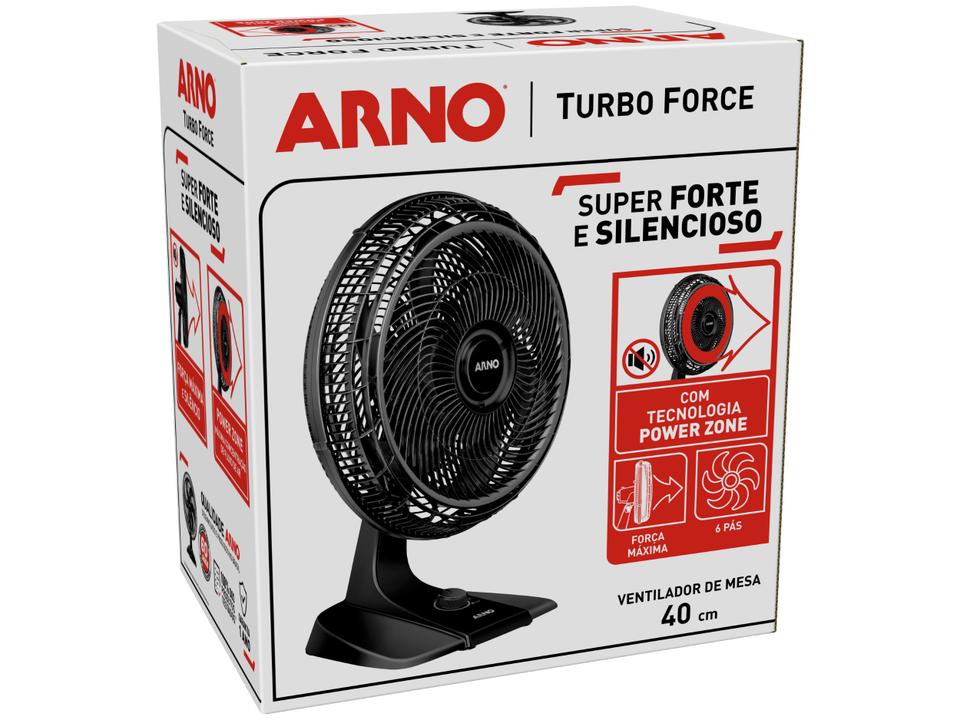 Ventilador de Mesa Arno VF49 Turbo Force - 40cm 3 Velocidades - 110 V - 12