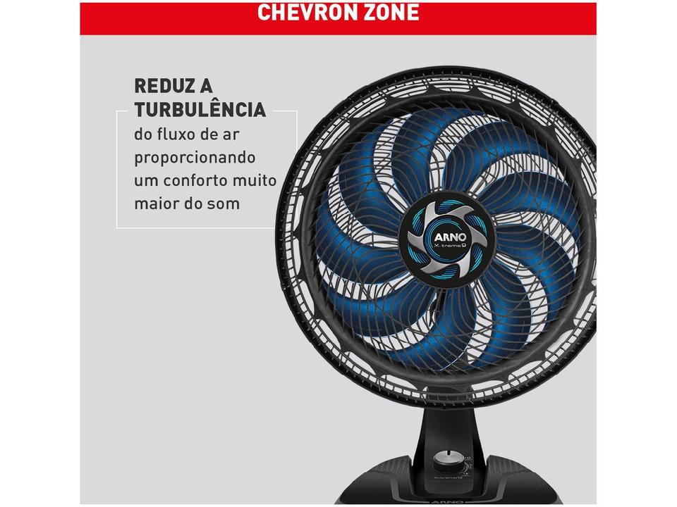 Ventilador de Mesa Arno X-Treme 9 VE90 40cm 9 Pás 3 Velocidades Preto e Azul Escuro 2720017486 - 4