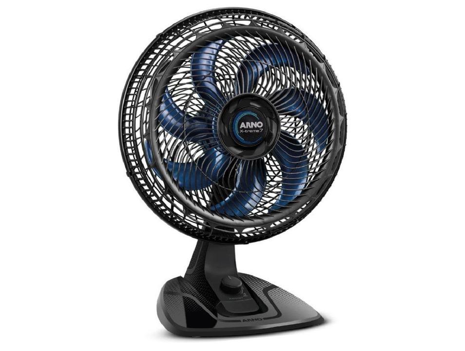 Ventilador de Mesa Arno X-Treme VE70 40cm 7 Pás 3 Velocidades Preto e Azul Escuro - 8