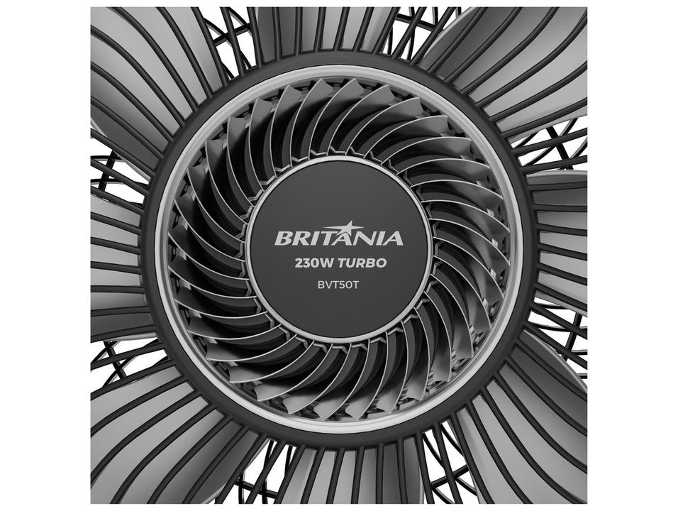 Ventilador de Mesa Britânia Maxx Force BVT50T 8 Pás 3 Velocidades Preto 33011214 - 16