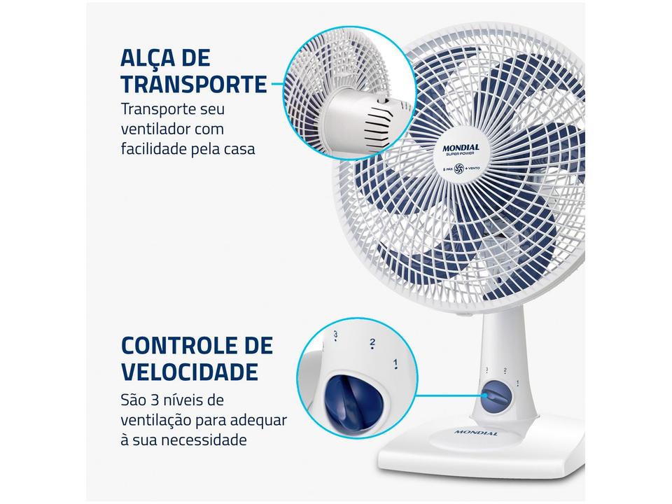Ventilador de Mesa Mondial Super Power VSP-30-W - 6