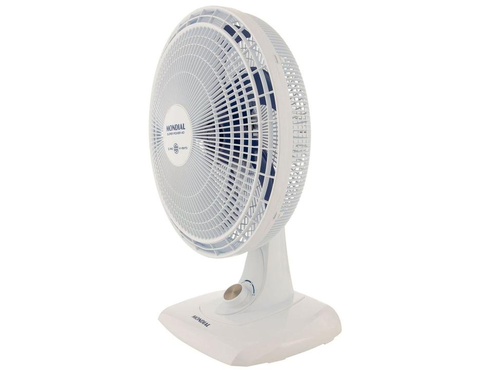 Ventilador de Mesa Mondial Super Power VSP-40-W 40cm 6 Pás 3 Velocidades Branco e Azul - 13