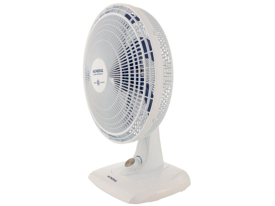 Ventilador de Mesa Mondial Super Power VSP-40-W 40cm 6 Pás 3 Velocidades Branco e Azul - 13