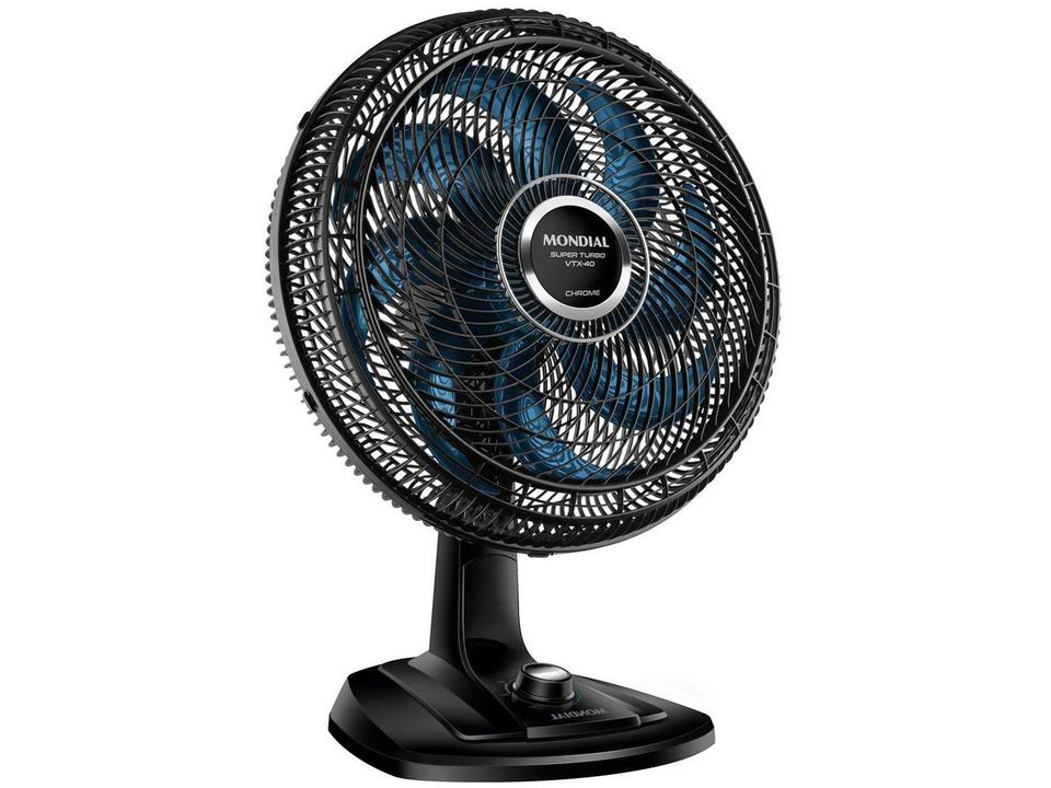 Ventilador de Mesa Mondial Super Turbo VTX-40 Chrome 40cm 8 Pás 3 Velocidades - 9