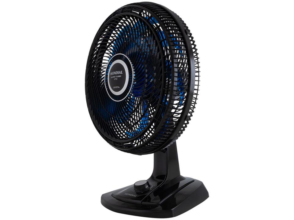 Ventilador de Mesa Mondial Super Turbo VTX-40-Crystal 40cm 8 Pás 3 Velocidades Preto e Azul - 7