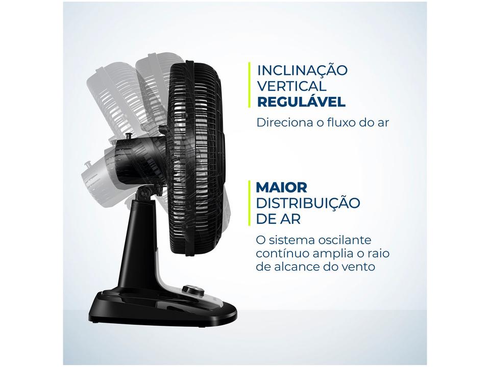 Ventilador de Mesa Mondial VTX-40-8P 40cm 8 Pás 3 Velocidades Preto e Prata - 110 V - 4