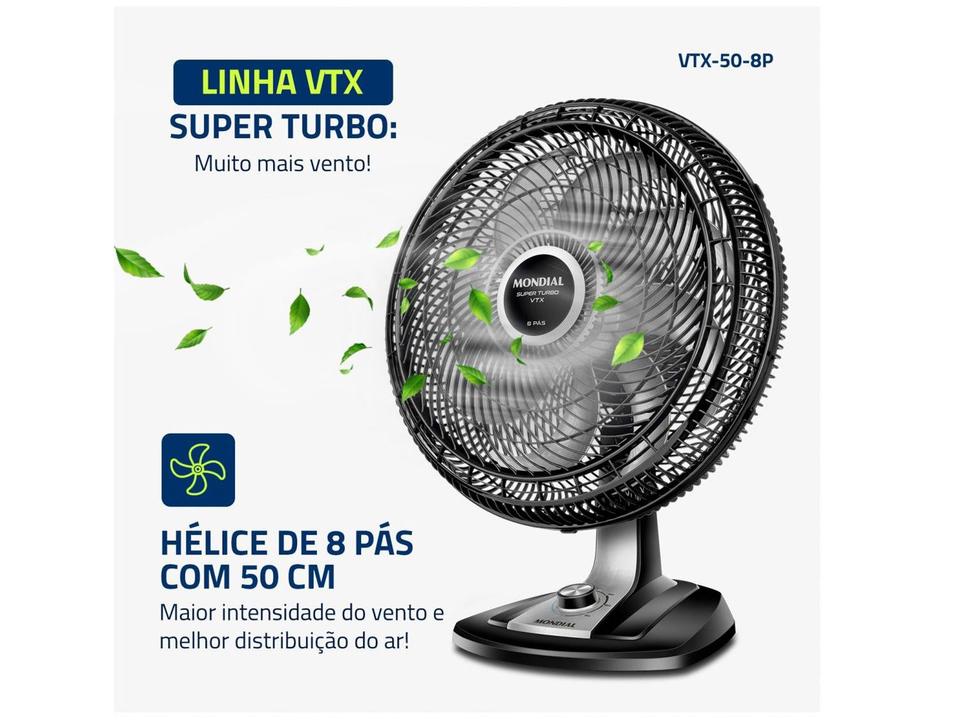 Ventilador de Mesa Mondial VTX-50 50cm - 3