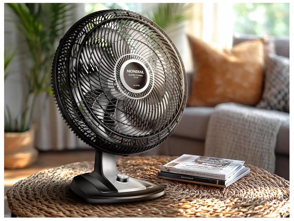 Ventilador de Mesa Mondial VTX-50 50cm 8 Pás 3 Velocidades Preto e Prata - 2
