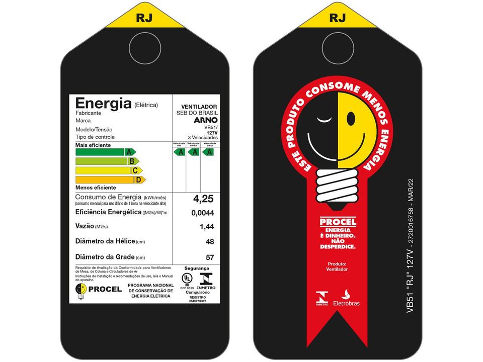 Ventilador de Parede Arno Xtreme Force Breeze - 9