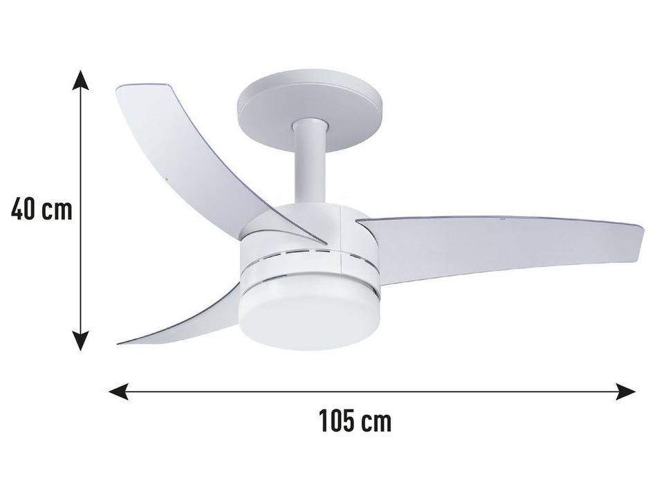 Ventilador de Teto com Controle Remoto Arno Branco 3 Pás 6 Velocidades Ultimate LED VL01 - 8