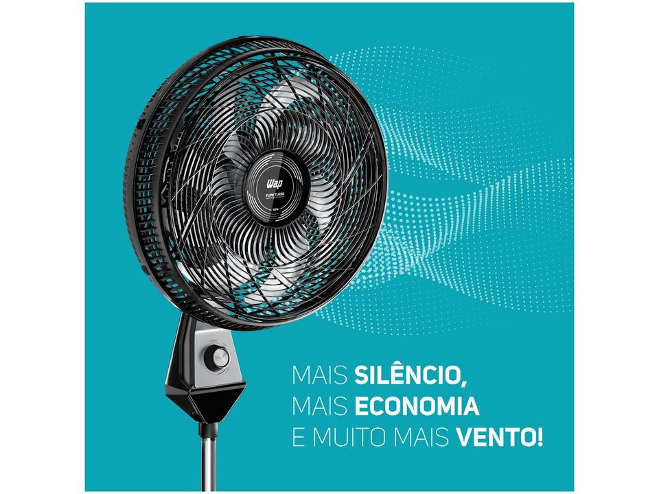 Ventilador Wap de Coluna Flow Turbo 50cm 8 Pás 3 Velocidades Preto e Cinza - 20