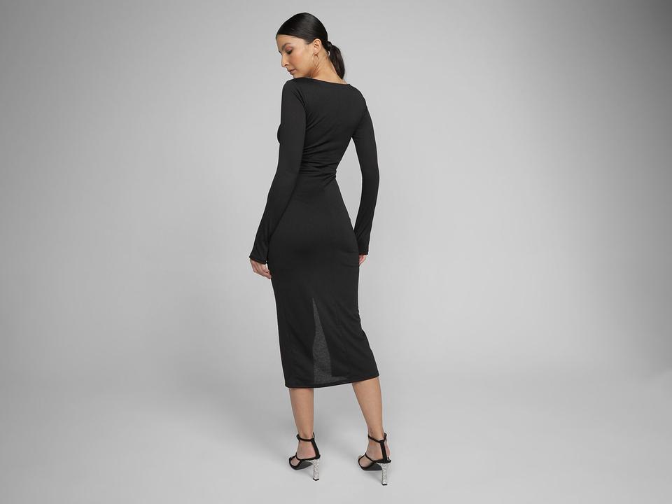 Vestido Vista Magalu x Letticia Munniz Midi Cut Out Manga Longa - 1