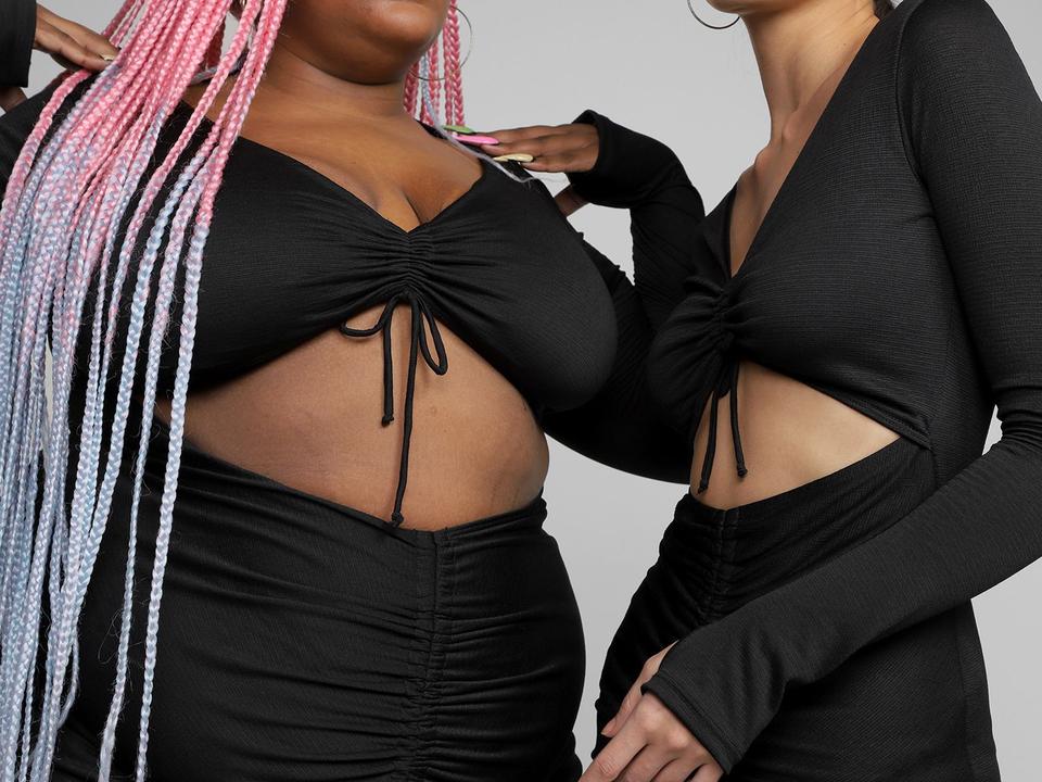 Vestido Vista Magalu x Letticia Munniz Midi Cut Out Manga Longa - 3