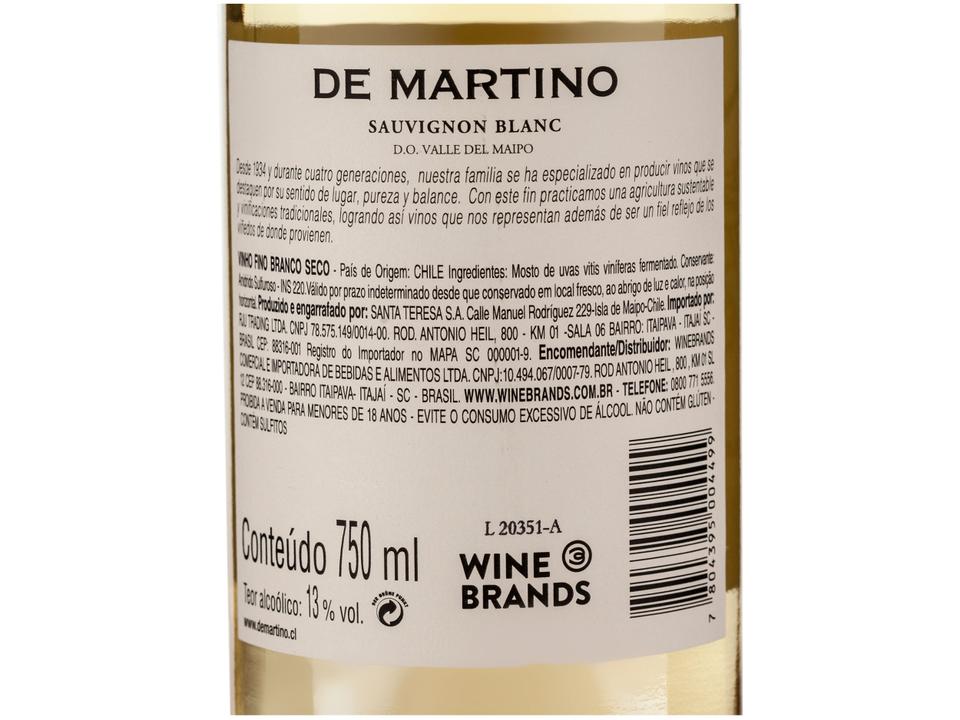 Vinho Branco Seco De Martino Premium Chile 750ml - 3