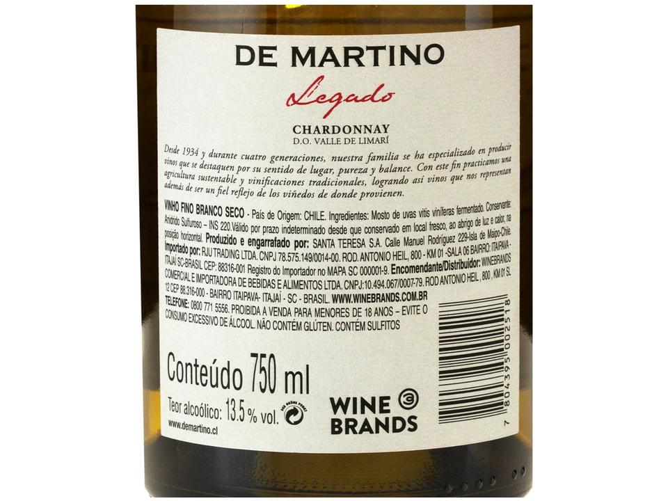 Vinho Branco Seco De Martino Premium Legado Gran - 3