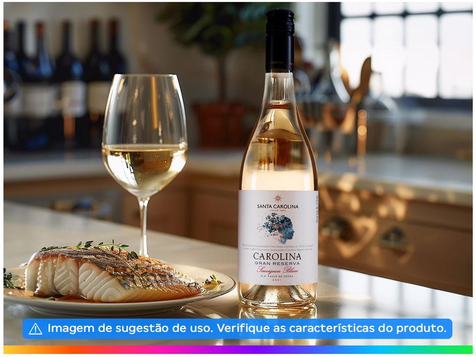 Vinho Branco Seco Santa Carolina Gran Reserva Sauvignon Blanc Chile 750ml - 5