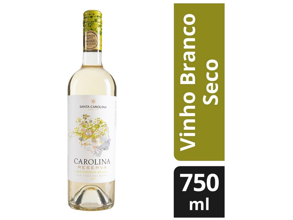 Vinho Branco Seco Santa Carolina Reserva Sauvignon Blanc Chile 750ml - 1