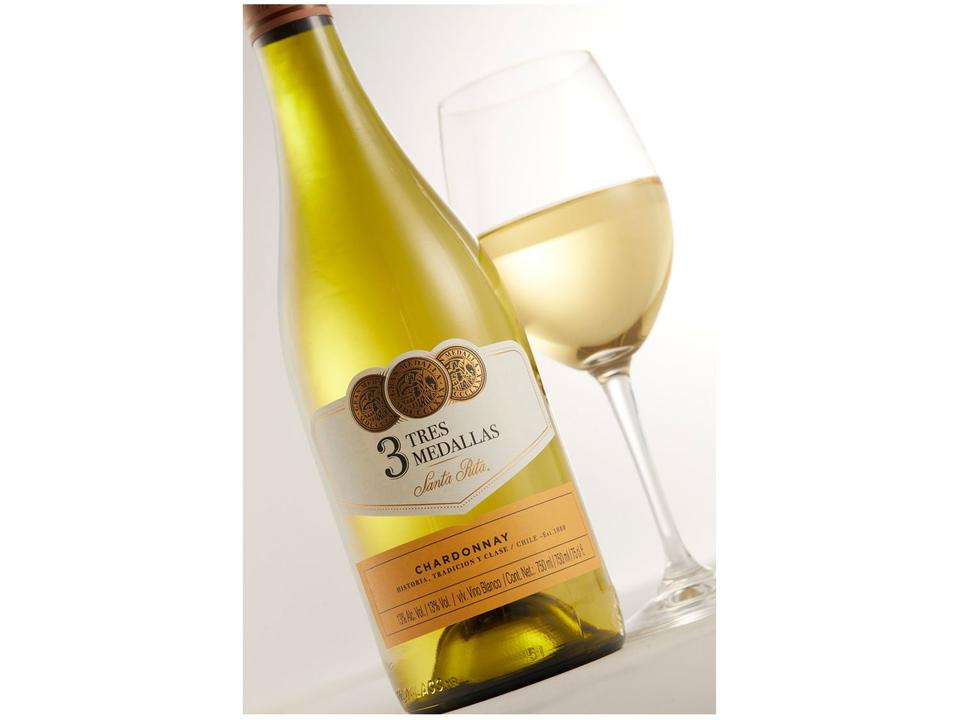 Vinho Branco Seco Santa Rita Tres Medallas Chile 750ml - 1