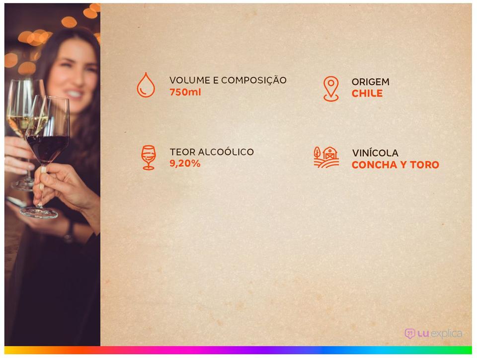 Vinho Branco Suave Concha y Toro Reservado Spritzer Moscato Chile 750ml - 3