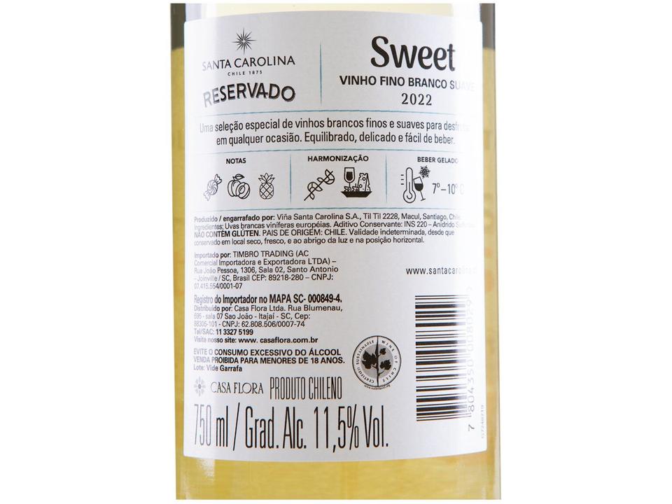 Vinho Branco Suave Santa Carolina Reservado Chile 750ml - 7