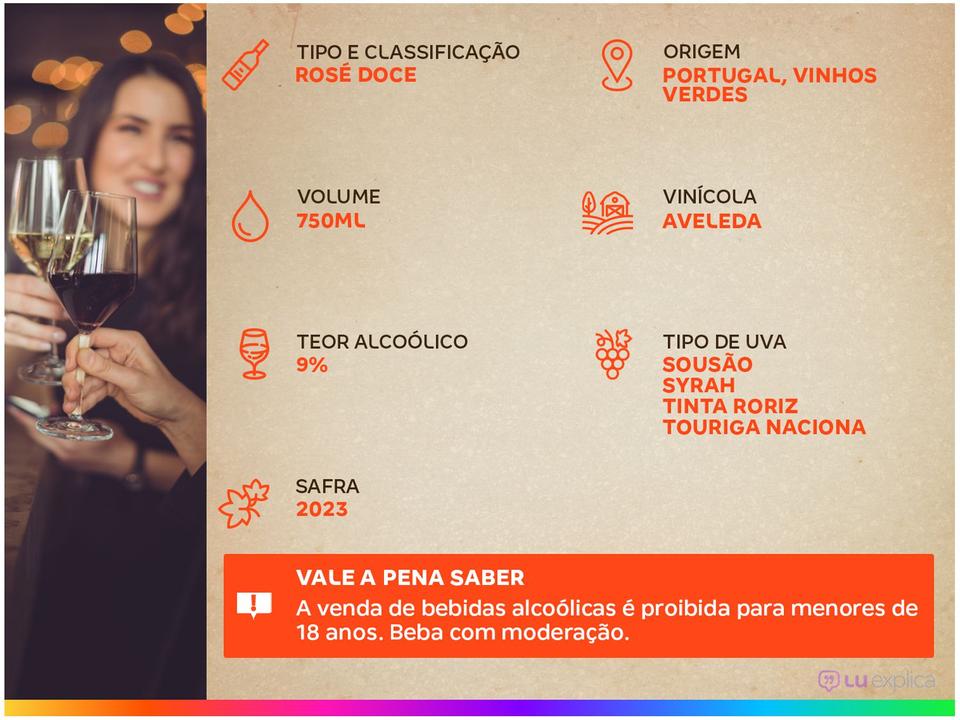 Vinho Rose Doce Casal Garcia Sweet Portugal 2023 750ml - 2