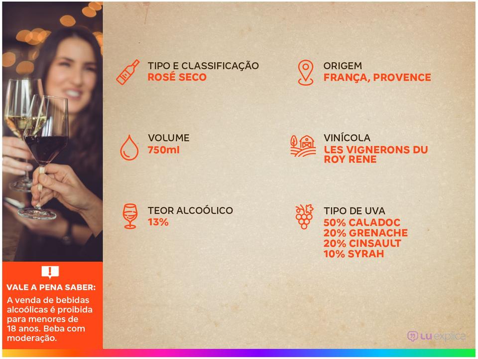 Vinho Rosé Seco Roy René Florie França 750ml - 2