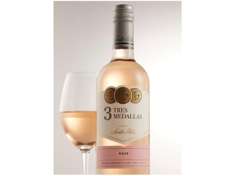 Vinho Rose Seco Santa Rita Tres Medallas Chile 750ml - 1