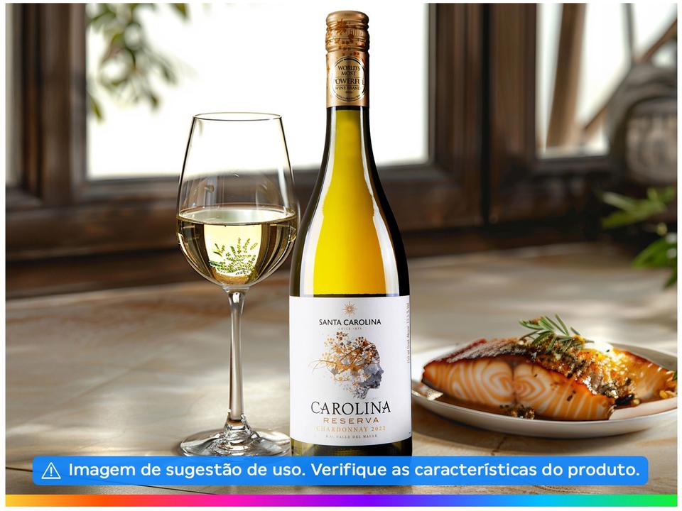 Vinho Seco Branco Seco Santa Carolina Reserva Chardonnay Chile 750ml - 5