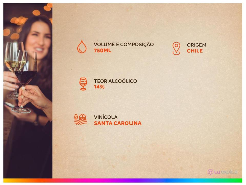 Vinho Seco Branco Seco Santa Carolina Reserva Chardonnay Chile 750ml - 3