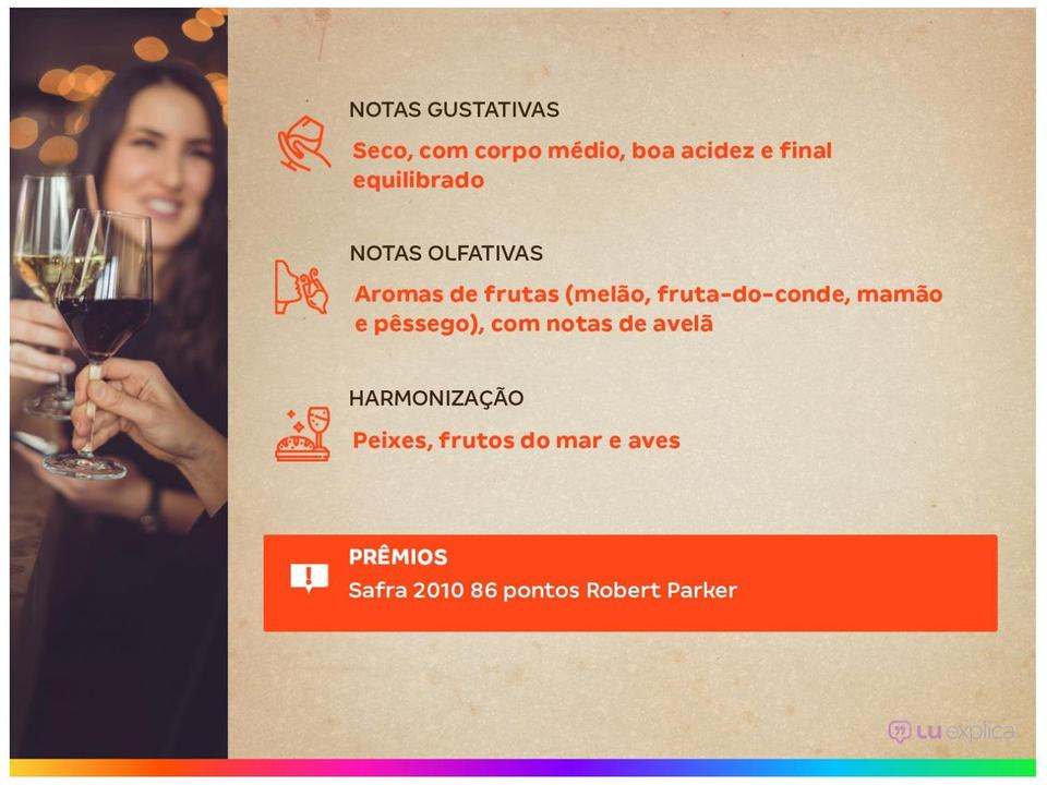 Vinho Seco Branco Seco Santa Carolina Reserva Chardonnay Chile 750ml - 4