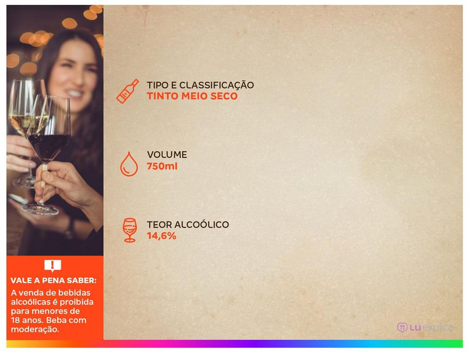 Vinho Tinto Meio Seco Bodega Del Fin Del Mundo La Poderosa Cabernet Franc Merlot 750ml - 2