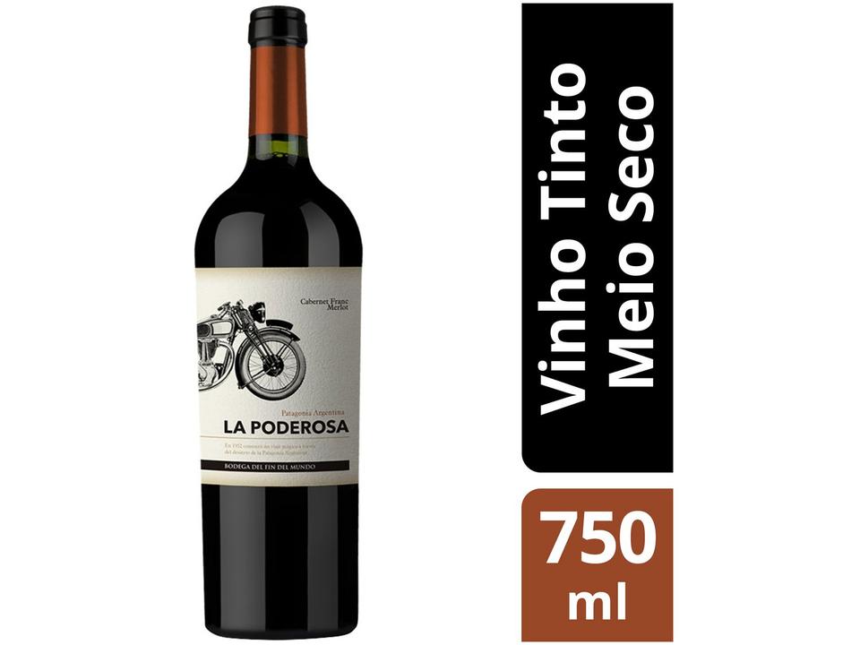 Vinho Tinto Meio Seco Bodega Del Fin Del Mundo La Poderosa Cabernet Franc Merlot 750ml - 1