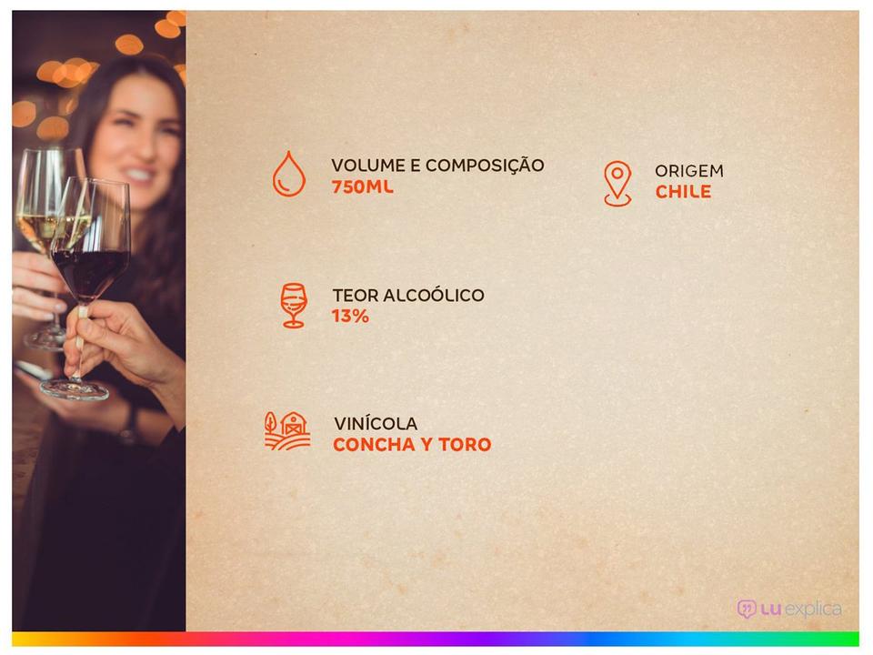Vinho Tinto Meio Seco Concha y Toro Reservado Cabernet Sauvignon Chile 750ml - 3