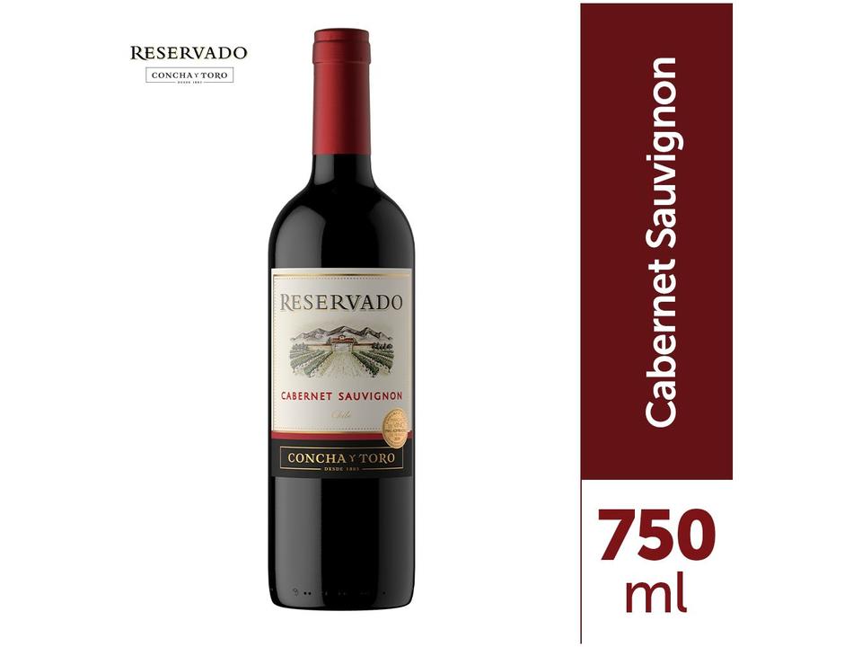 Vinho Tinto Meio Seco Concha y Toro Reservado Cabernet Sauvignon Chile 750ml - 1