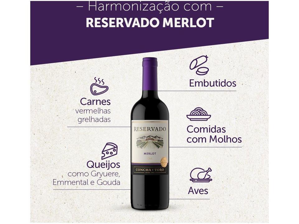 Vinho Tinto Meio Seco Concha y Toro Reservado - 2