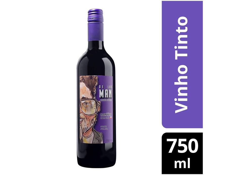 Vinho Tinto Meio Seco De Los Man - Classic Selection Carmenérè Chile 750ml - 1