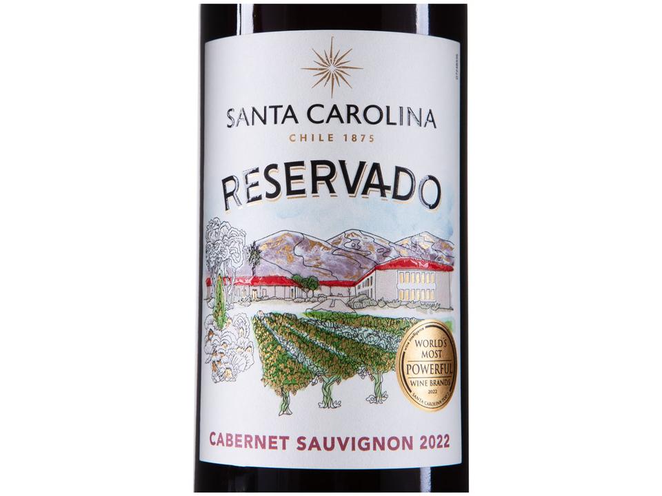Vinho Tinto Meio Seco Santa Carolina Reservado Cabernet Sauvignon Chile 2022 750ml - 6