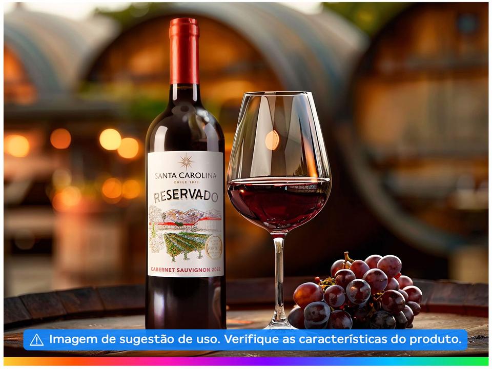 Vinho Tinto Meio Seco Santa Carolina Reservado Cabernet Sauvignon Chile 750ml - 5