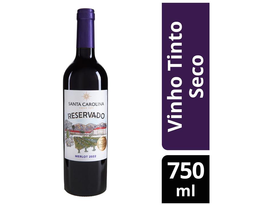 Vinho Tinto Santa Carolina Reservado Merlot Chile 2022 750ml - 1
