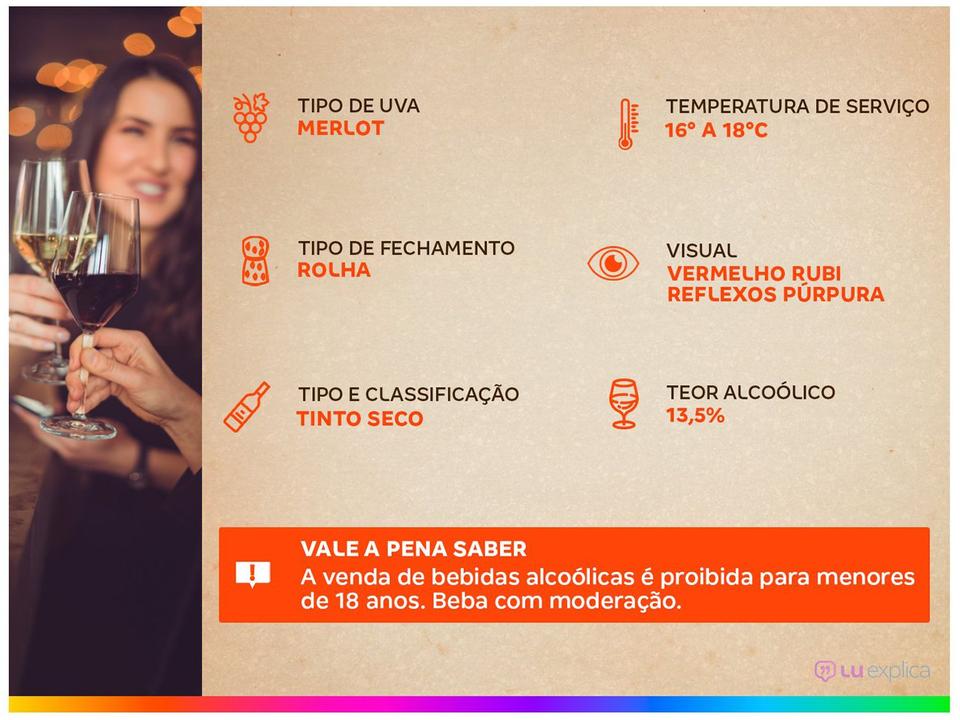 Vinho Tinto Santa Carolina Reservado Merlot Chile 750ml - 2