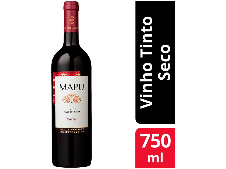 Vinho Tinto Seco Baron Philippe de Rothschild - Mapu Chile 750ml - 1