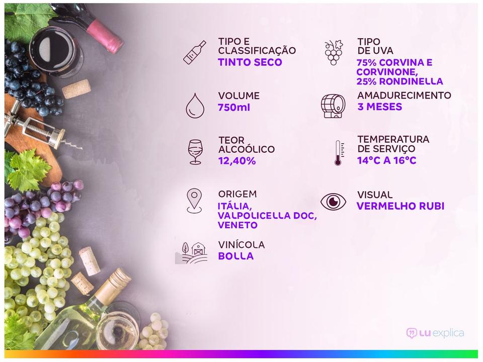 Vinho Tinto Seco Bolla Clássico Valpolicella - 2