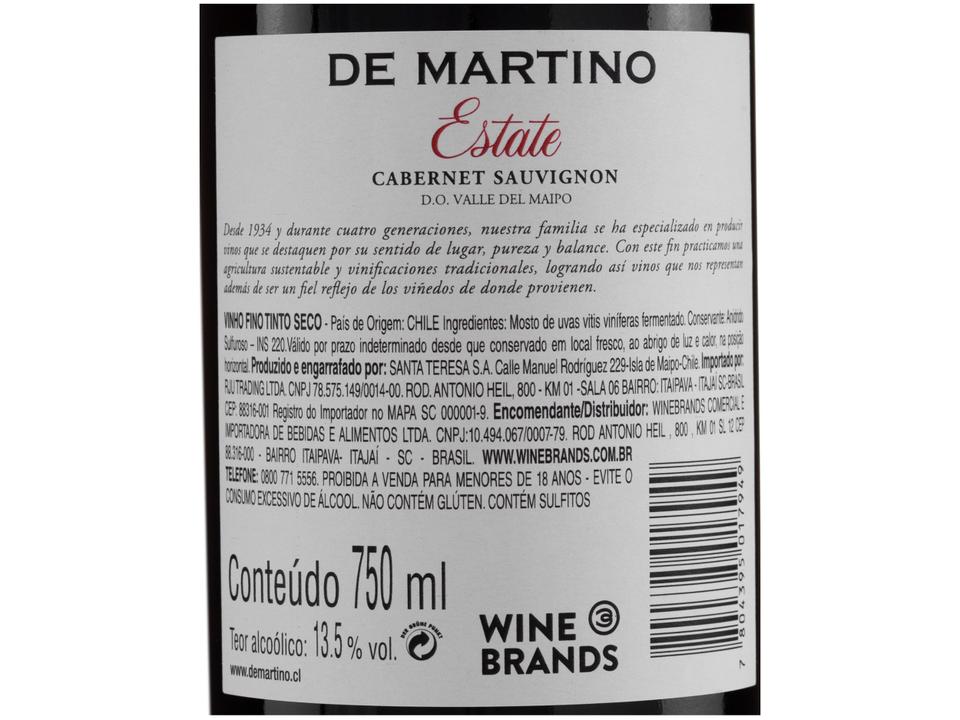 Vinho Tinto Seco De Martino Premium Estate Reserva Chile 750ml - 3