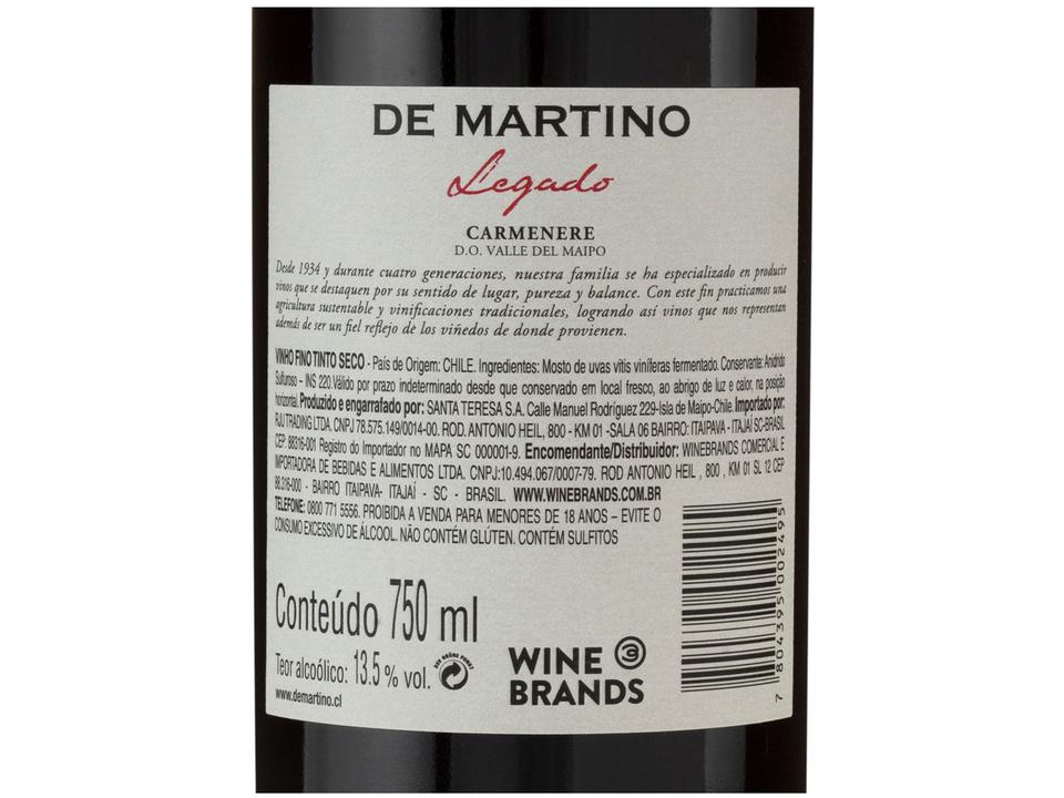Vinho Tinto Seco De Martino Premium Legado Gran - 3