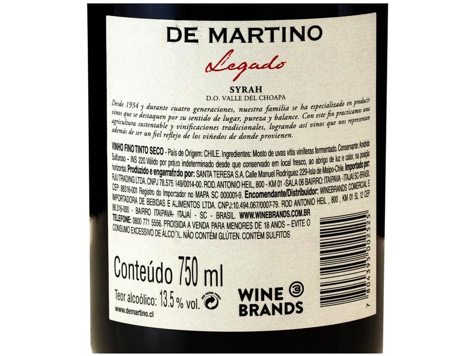 Vinho Tinto Seco De Martino Premium Legado Gran - 3